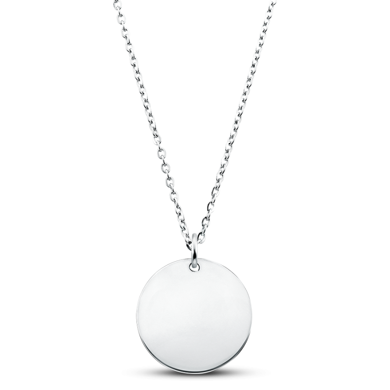 Collier commémoratif rond patte de chien personnalisé – Empreinte de patte, nom & dates gravés